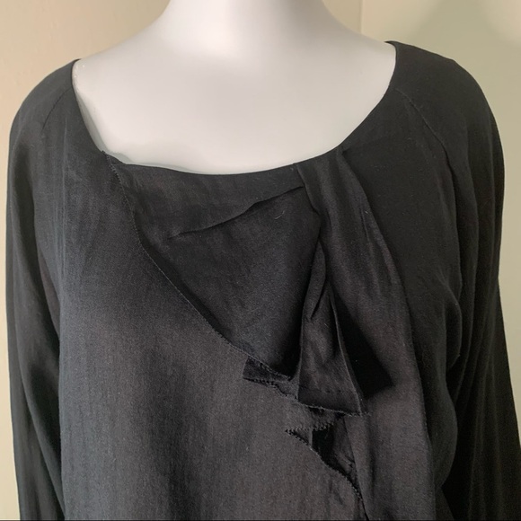 HUGO BOSS Orange Amirella Silk Blend Black Dress Zip Back Long Sleeve - Picture 8 of 16